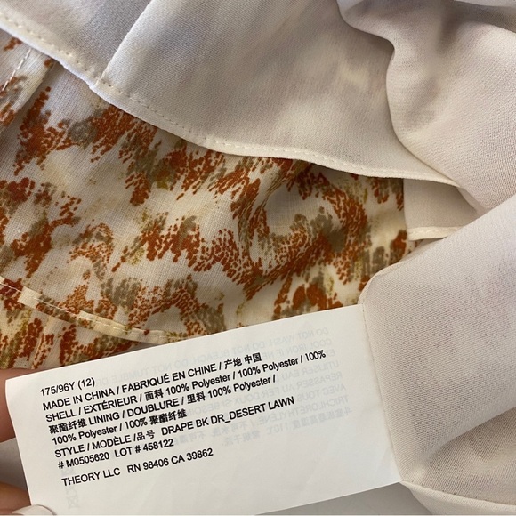 Theory || Drape Back Tiered Mini Dress Wide Strap Sundress in Desert Lawn Tan 12 - Picture 7 of 10